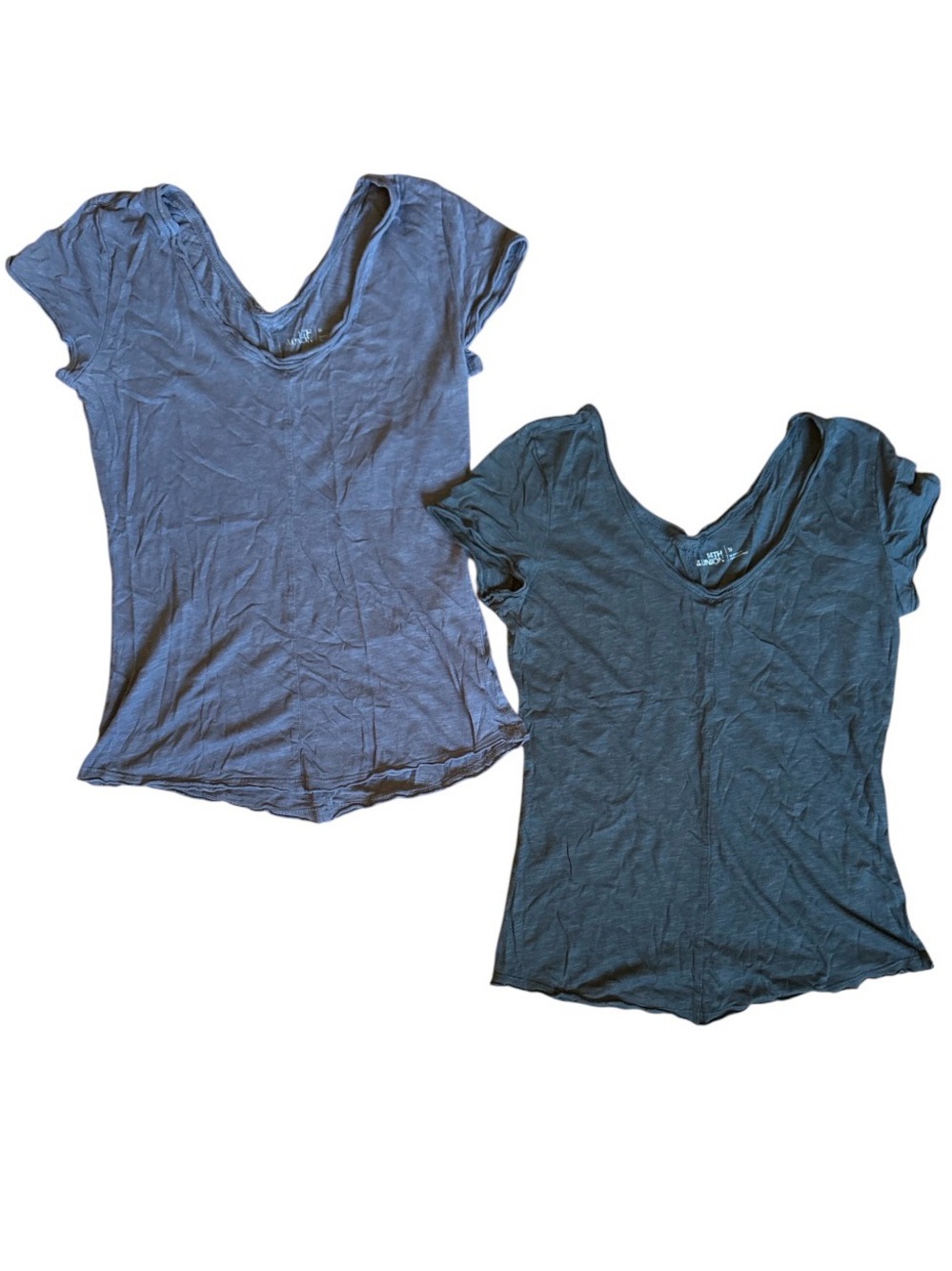 14th & Union Gray and Army Green V-Neck Shirts Small